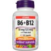 Webber Naturals B6 + B12 with Folic Acid 120 cps