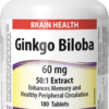 Webber Naturals Ginkgo Biloba 60 mg 180 tbl