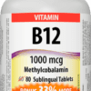 Webber Naturals B12 1000 mcg 80 tbl