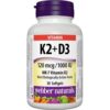 Webber Naturals K2 + D3 120 mcg/1000 IU 30 cps