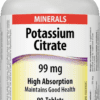 Webber Naturals Potassium Citrate draslík 90 tablet