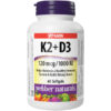 Webber Naturals K2 + D3 120 mcg/1000 IU 60 tob